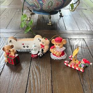 Charming Vintage 6 piece Country Christmas Ornament Set - Multicolor (1 Jasco)